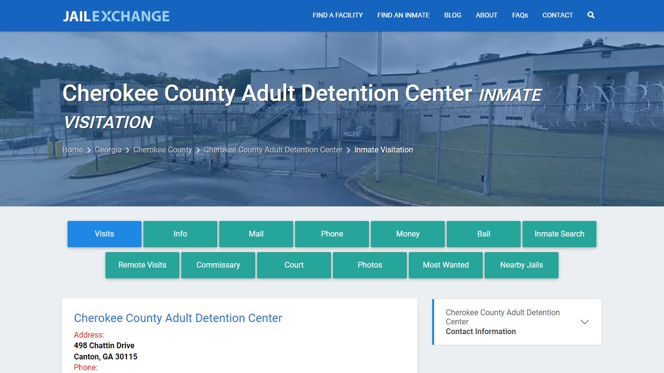 Cherokee County Adult Detention Center Inmate Visitation - Jail Exchange